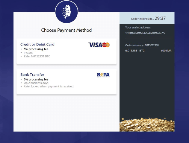 užstatas bitcoin dengan kartu kredit
