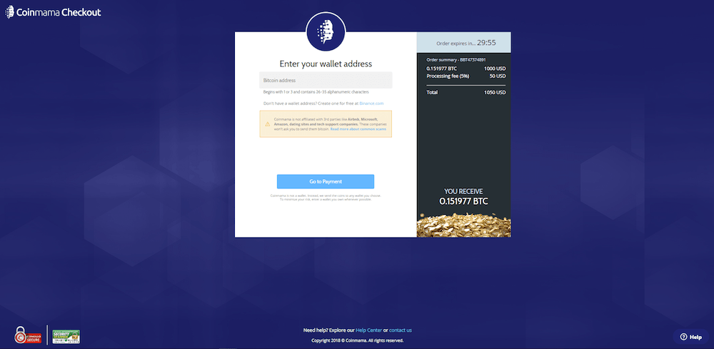 buy bitcoin from coinmama with coinbase wallet