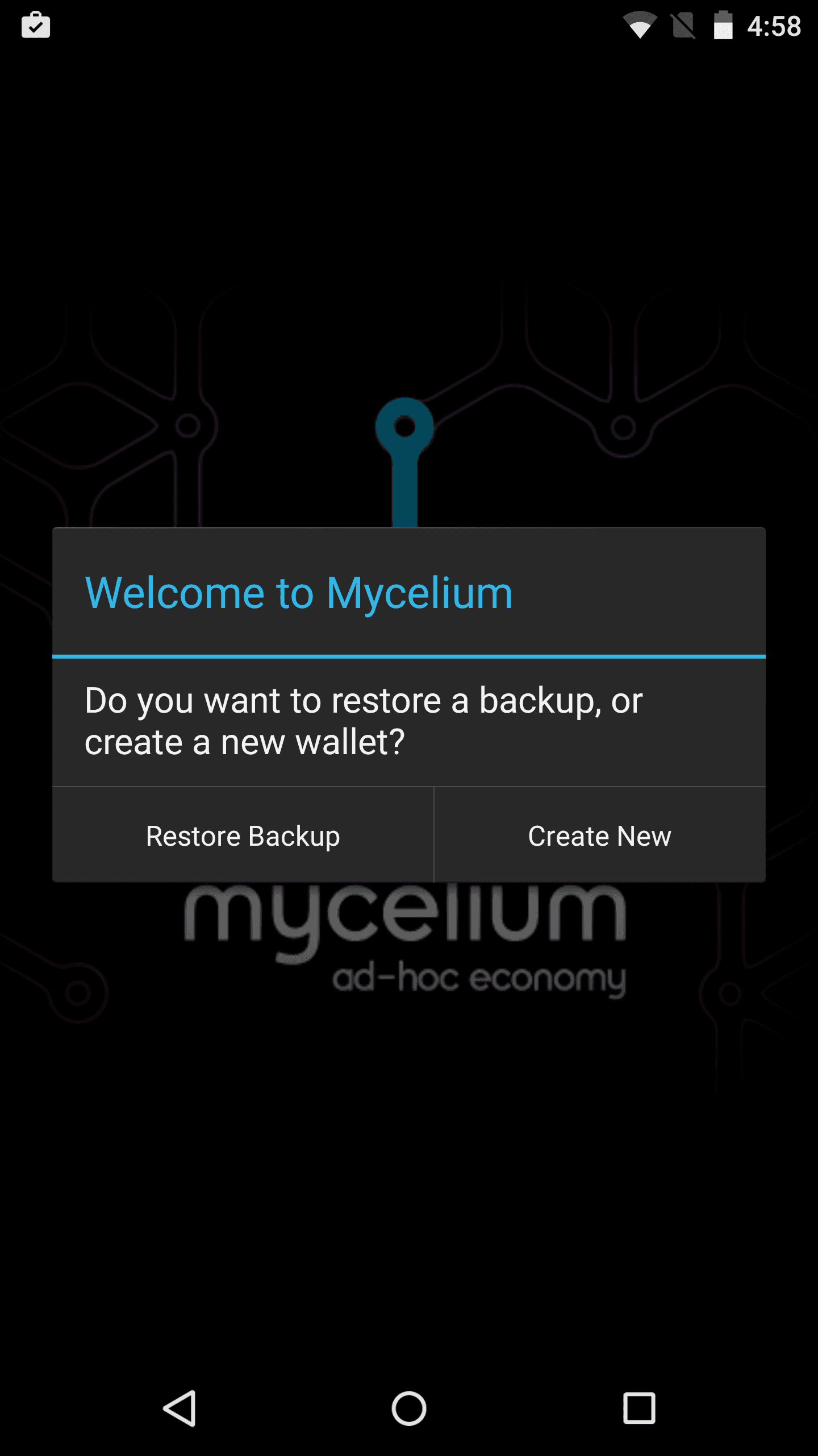 Yeni Mycelium hesabı