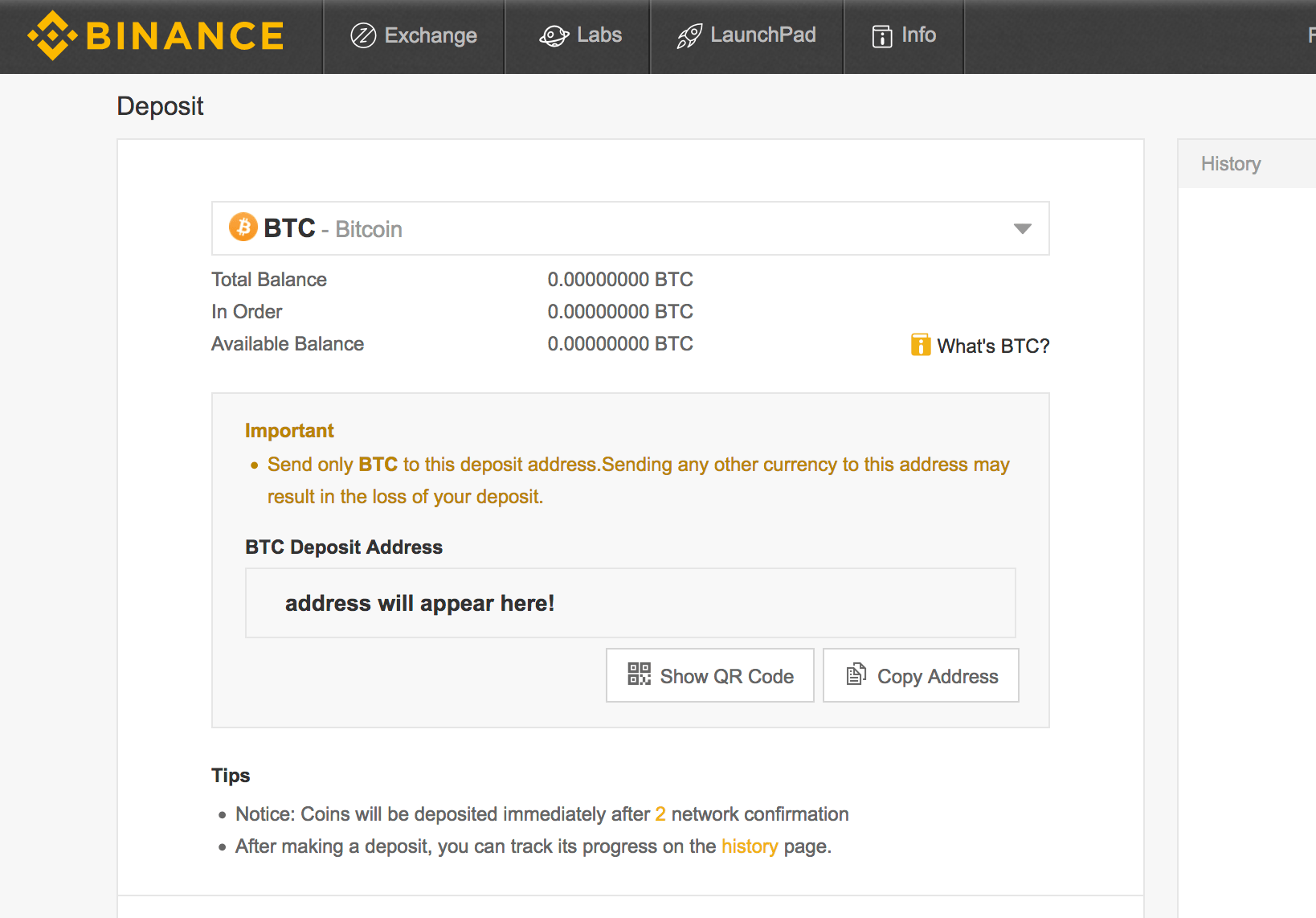 Get bitcoin address binance 1.5822 btc to usd