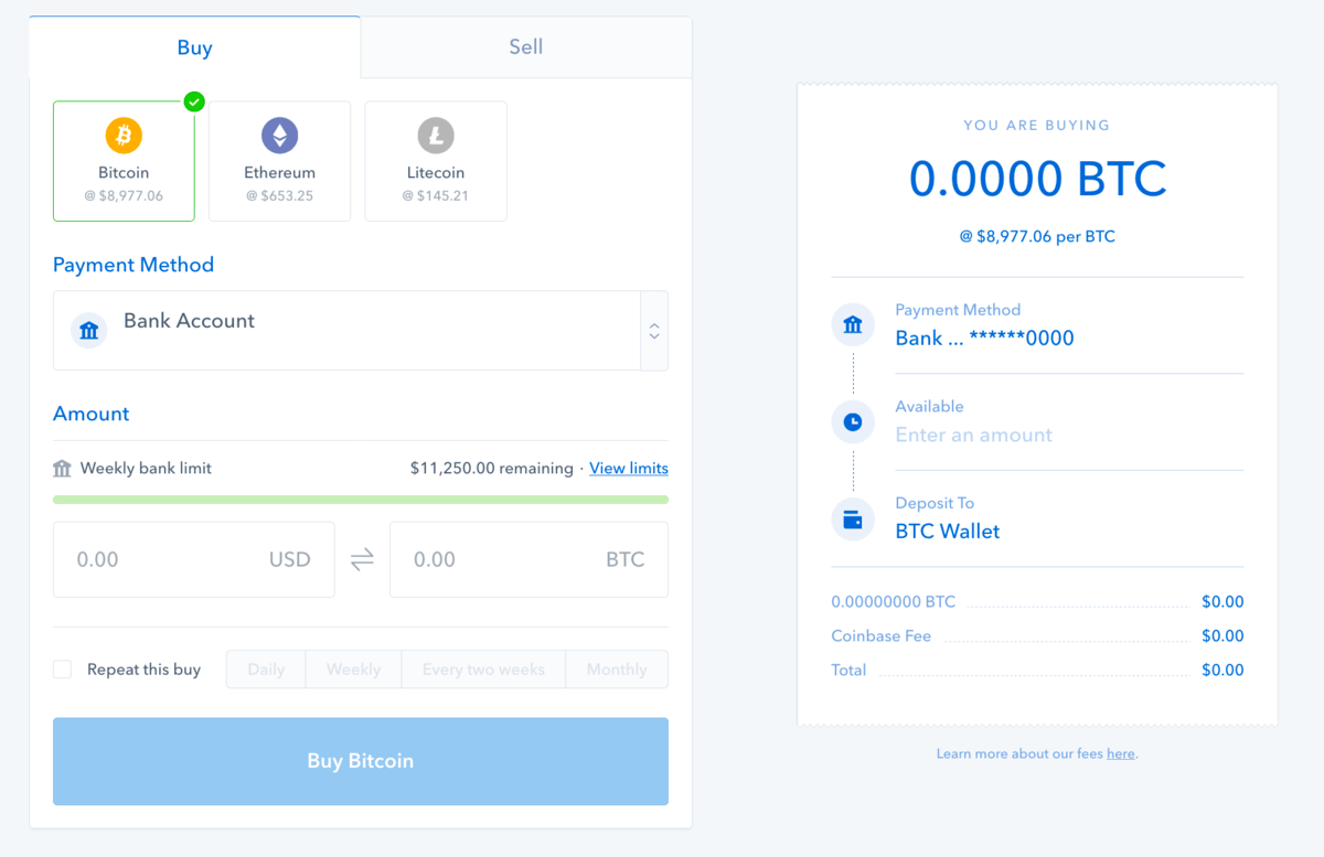 buying bitcoin on coinbase spread