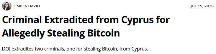 cyprus steaing bitcoin headline