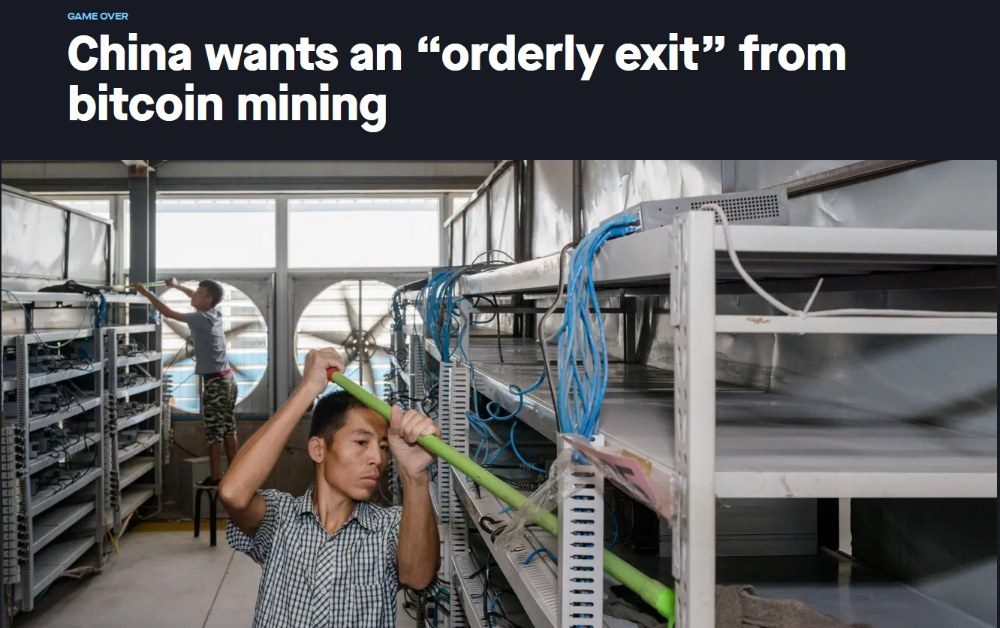 miners leaving china headline