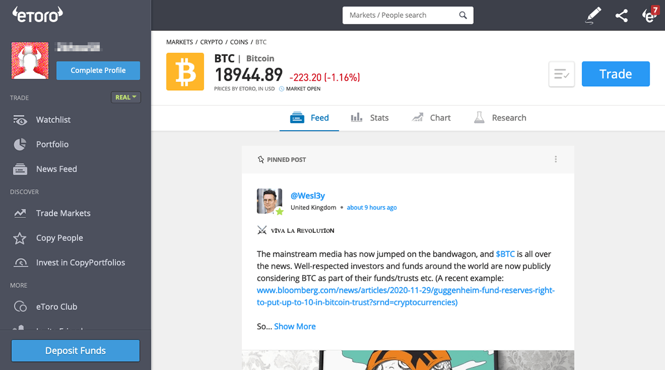 etoro bitcoin overview
