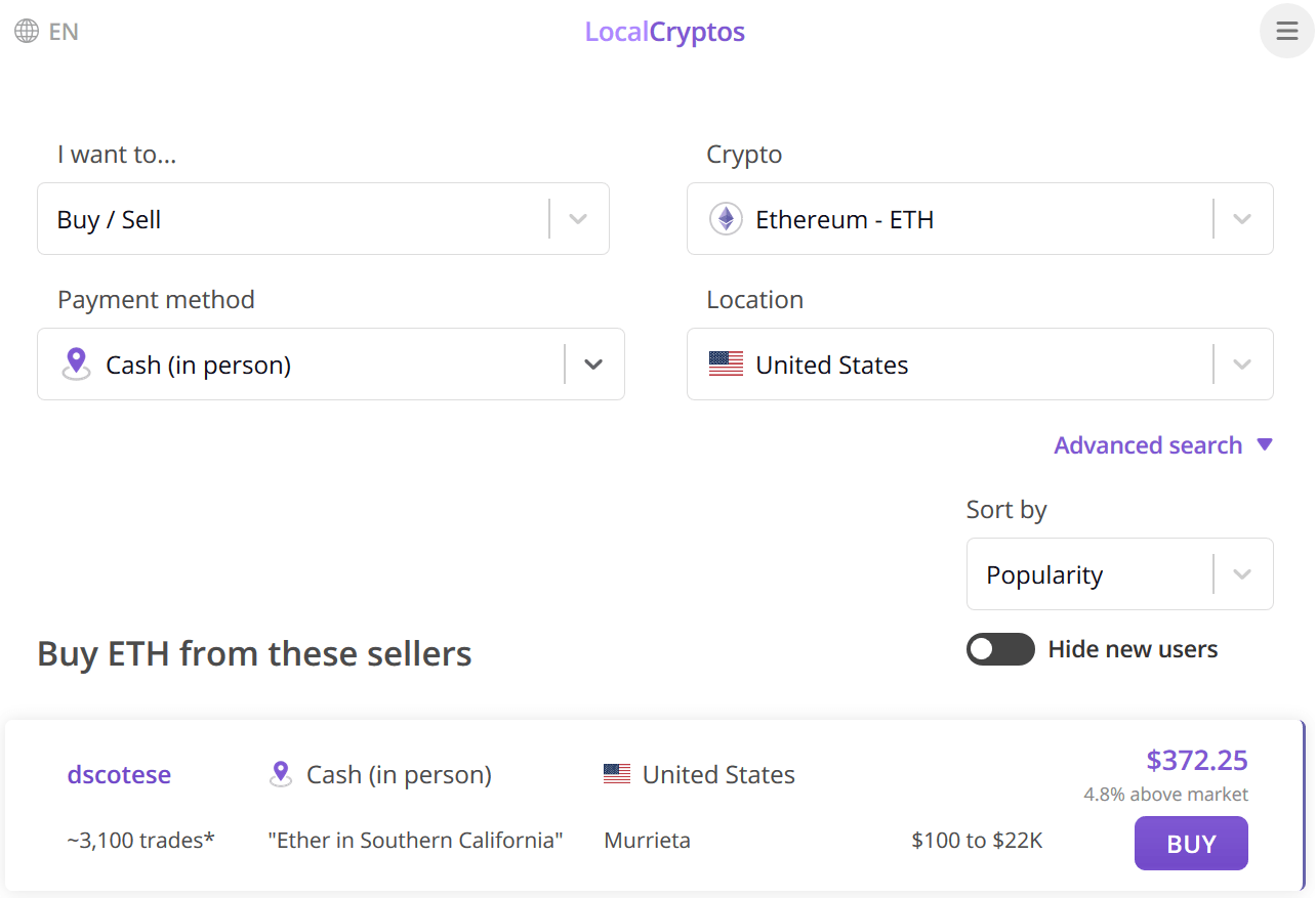 localcryptos.com home page