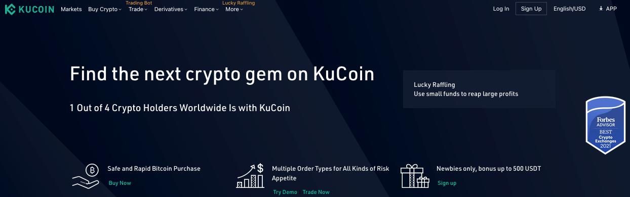 kucoin homepage