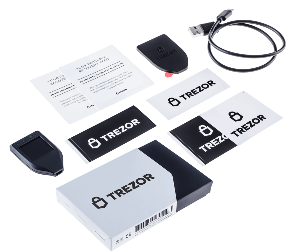 trezor t box contents