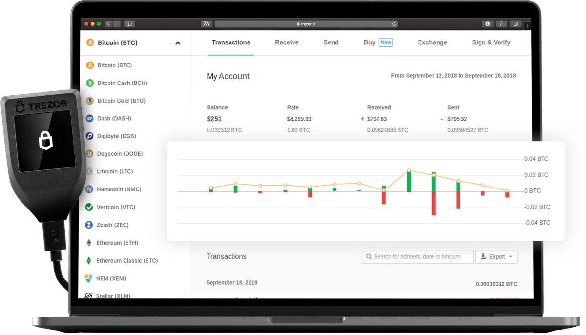 trezor wallet suite user interface