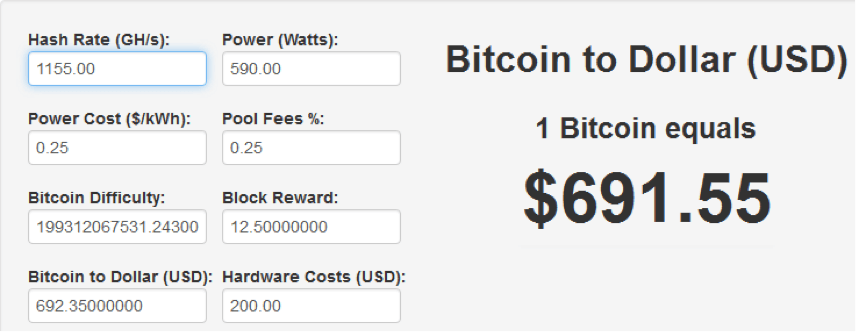 bitcoin mining calculator s9)