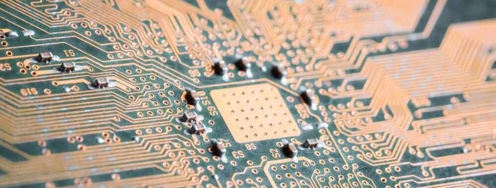 zoomed in microchip